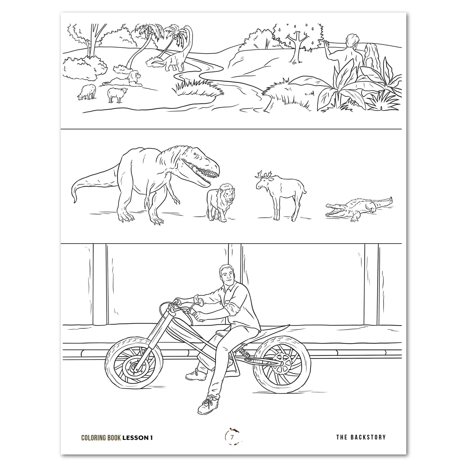 Dinosaurs Homeschool Unit Study Digital Companion Coloring Book and Dinosaurs MP3 Podcast/Radio Show Bundle Lesson 1 The Backstory