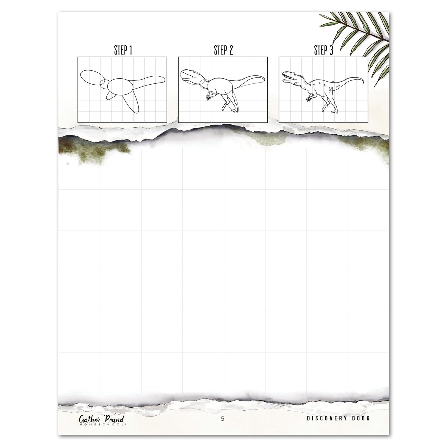 Dinosaurs Homeschool Unit Study Digital Discovery Book Lesson 2 How to draw a Megalosaurus