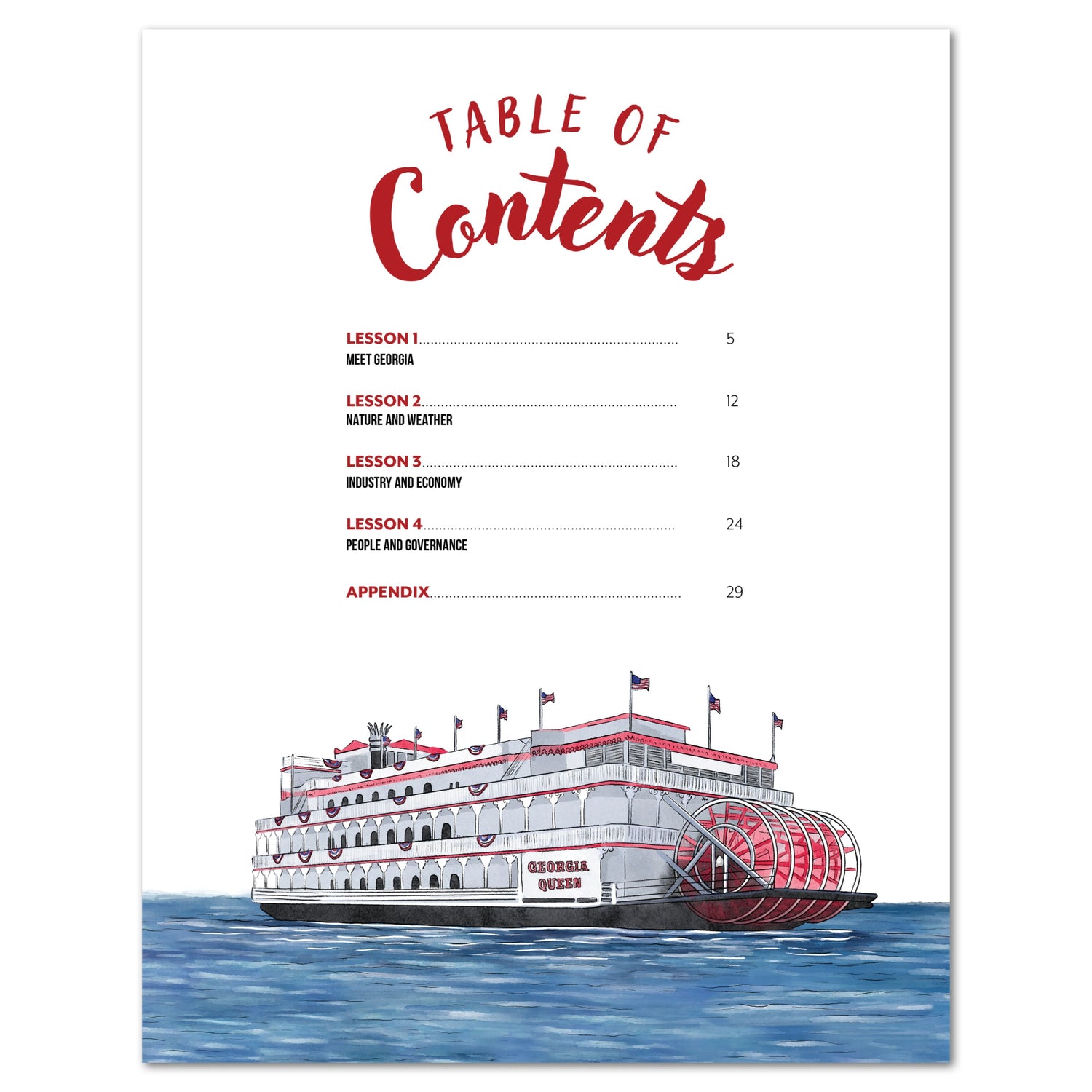 Georgia Fifty States Unit Digital Teacher's Guide Table of Contents