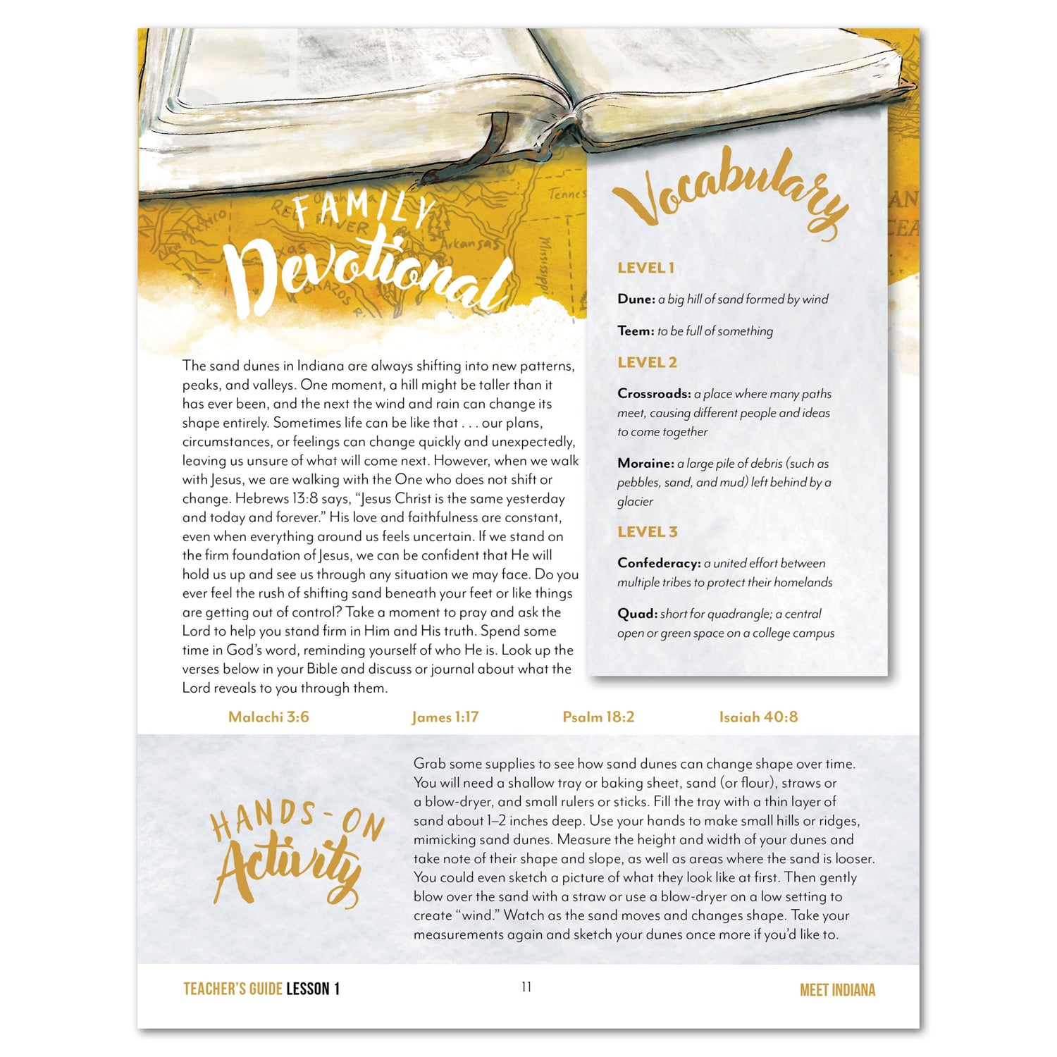 Indiana Fifty States Homeschool Unit Study Digital Teacher's Guide Lesson 1 Part 2