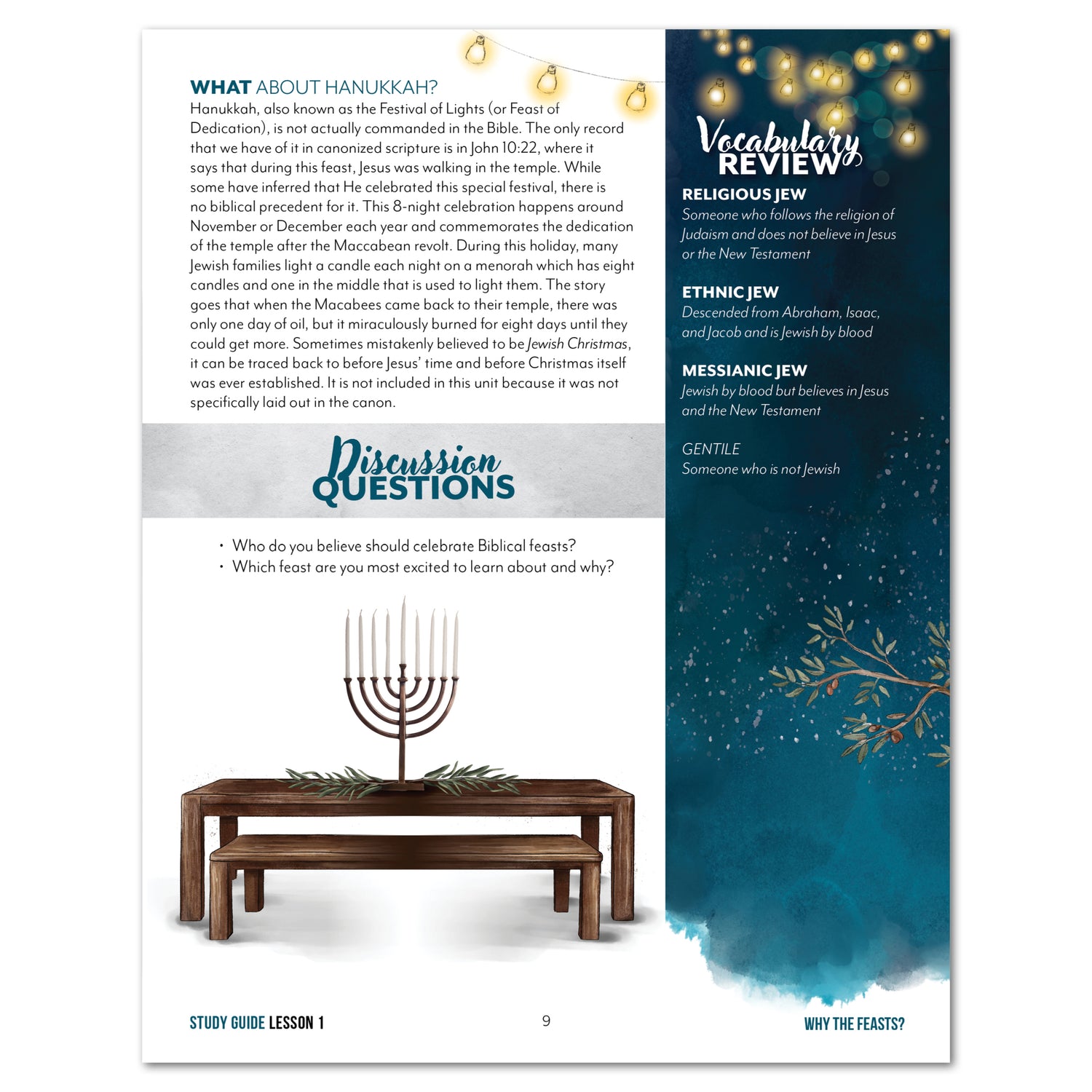 Biblical Feasts Homeschool Study Unit Digital Study Guide Daily Lesson 1 Part 2
