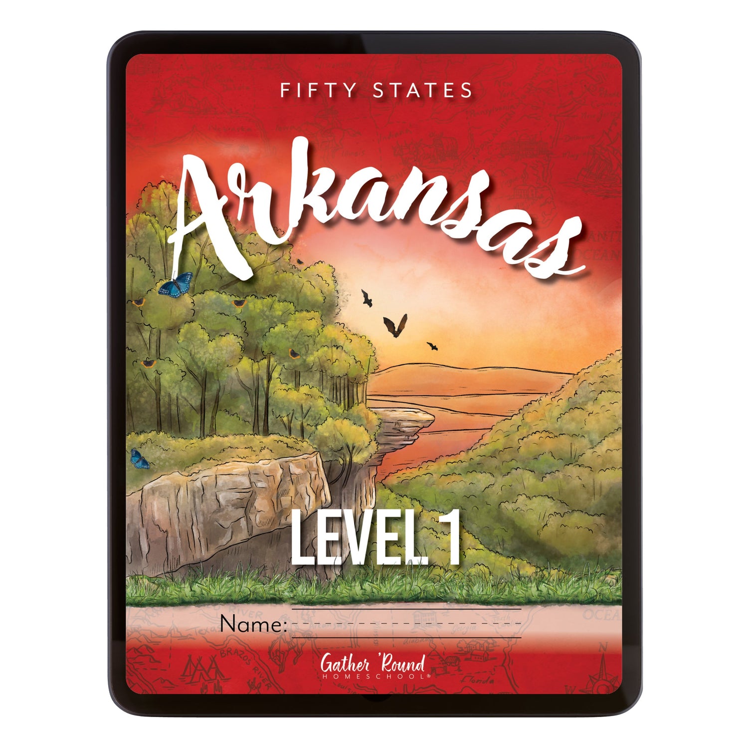 Arkansas Fifty States Homeschool Unit Study Digital Student Book Level 1 Cover