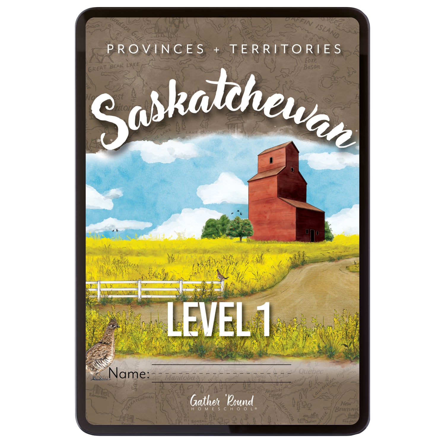 A digital workbook cover titled