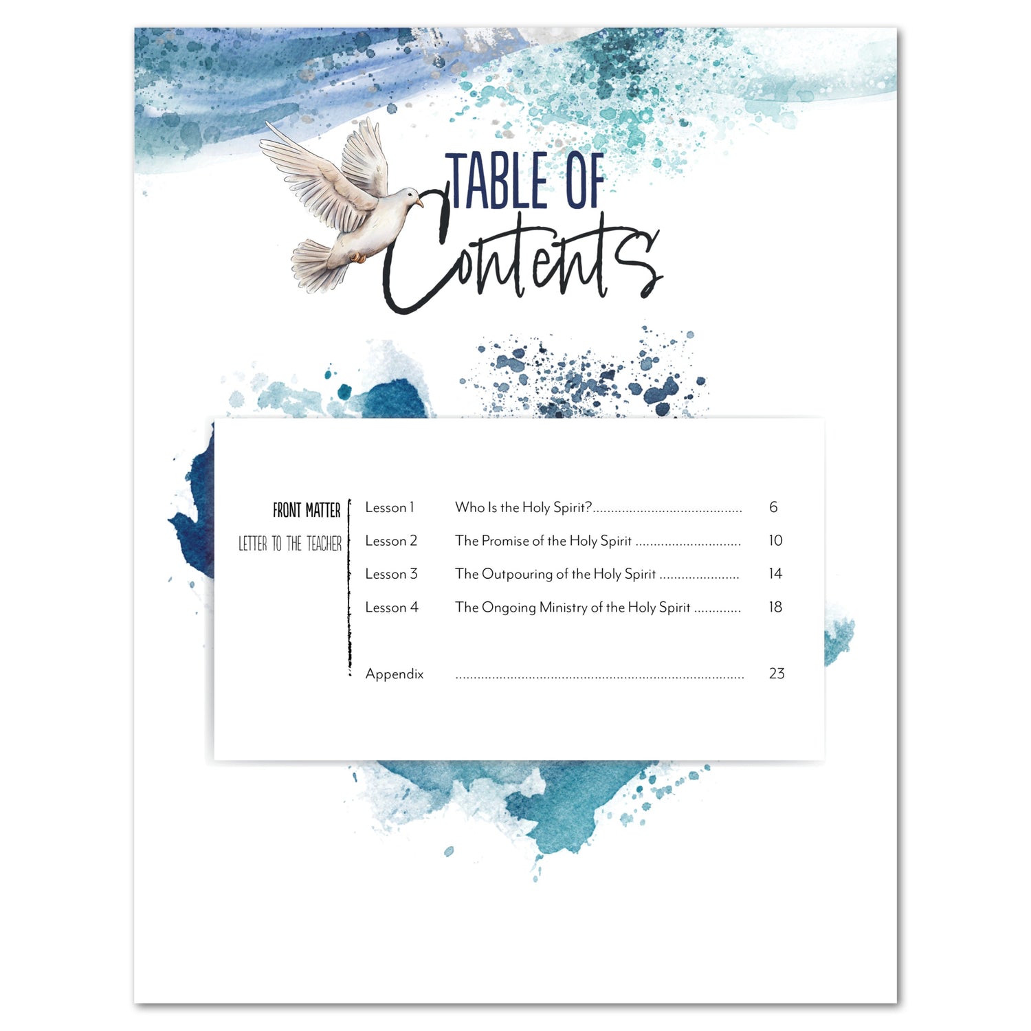 Pentecost Homeschool Unit Study Digital Teacher's Guide Table of Contents