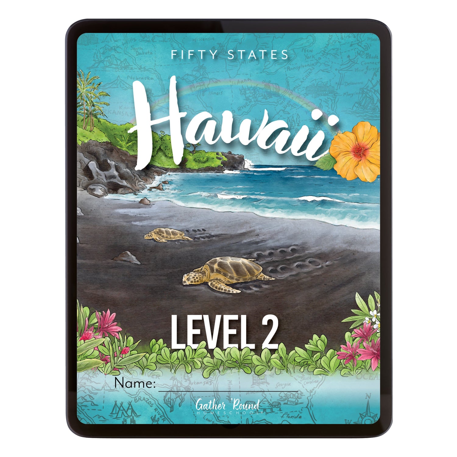 Hawaii Fifty States Homeschool Unit Study Digital Student Book Level 2 Cover