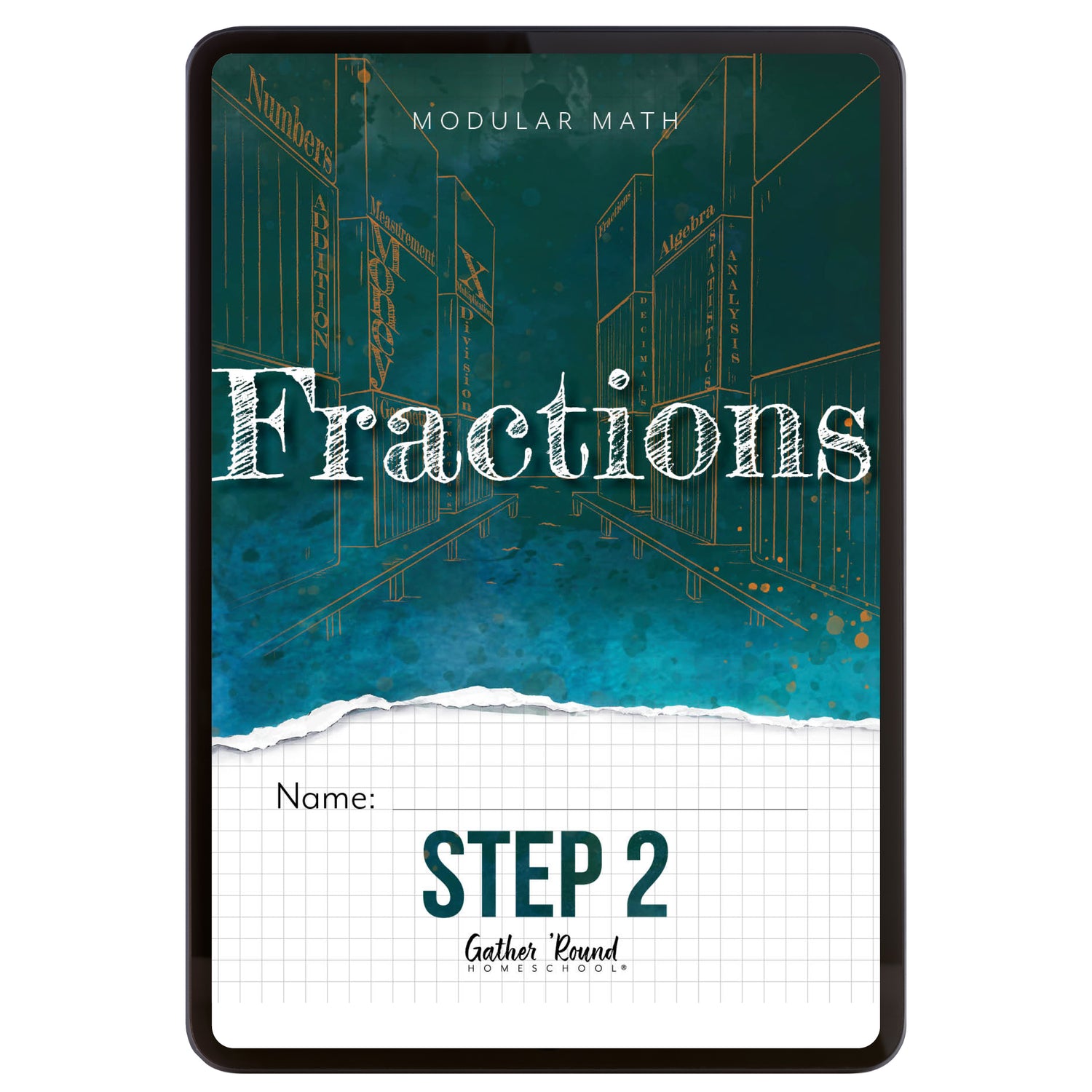 Digital book cover for Fractions Step 2