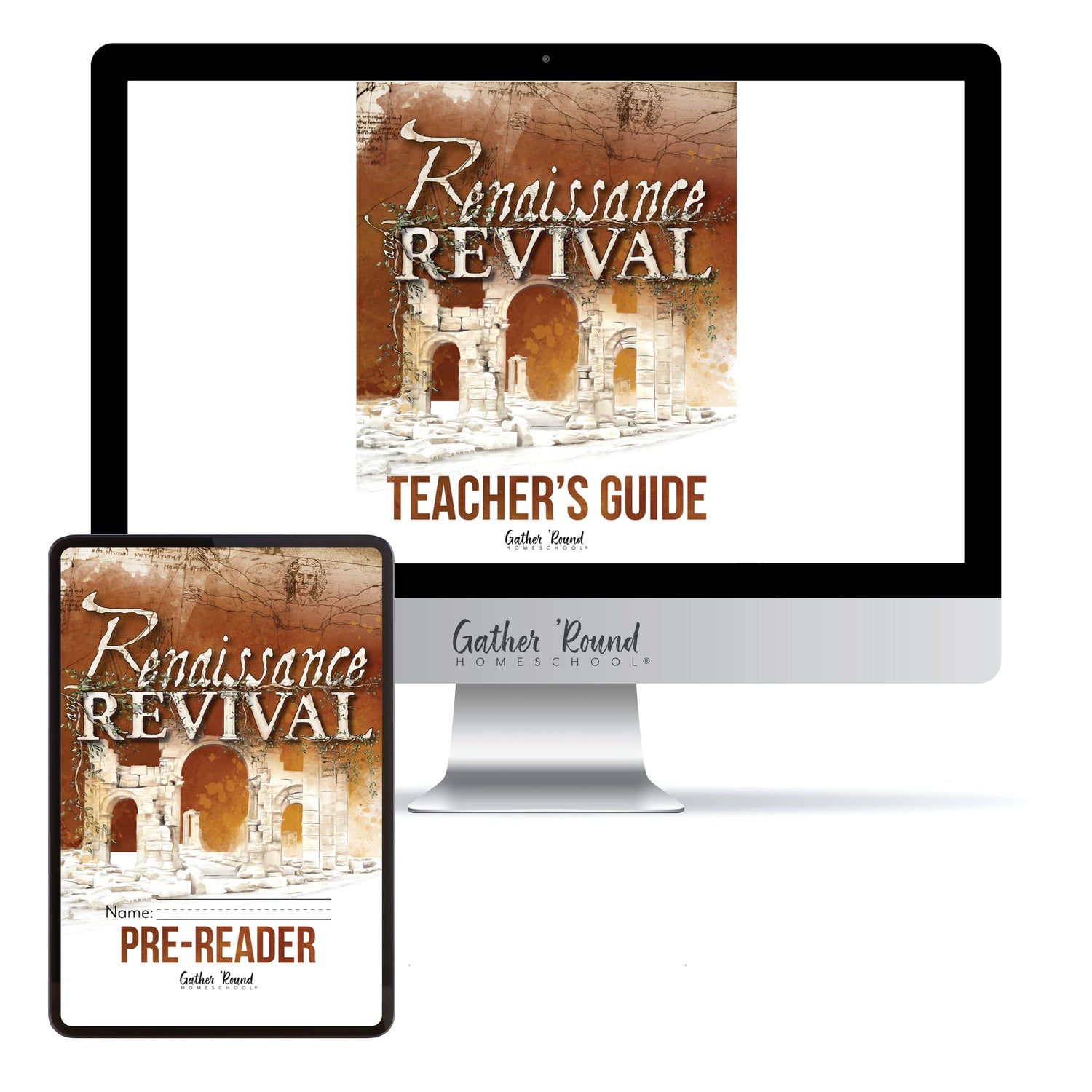 Renaissance and Revival Homeschool Unit Study Printed Digital Bundle Teacher's Guide and Pre-Reader Student Book
