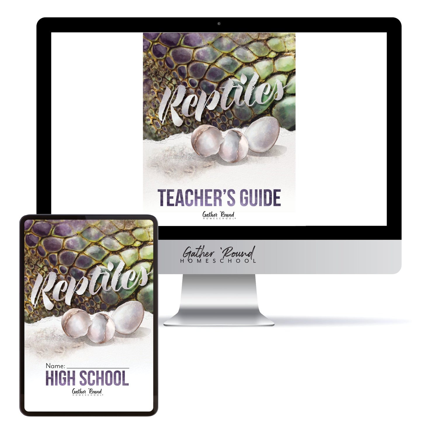 Reptiles homeschool unit study digital student workbook High School and Teacher's Guide bundle