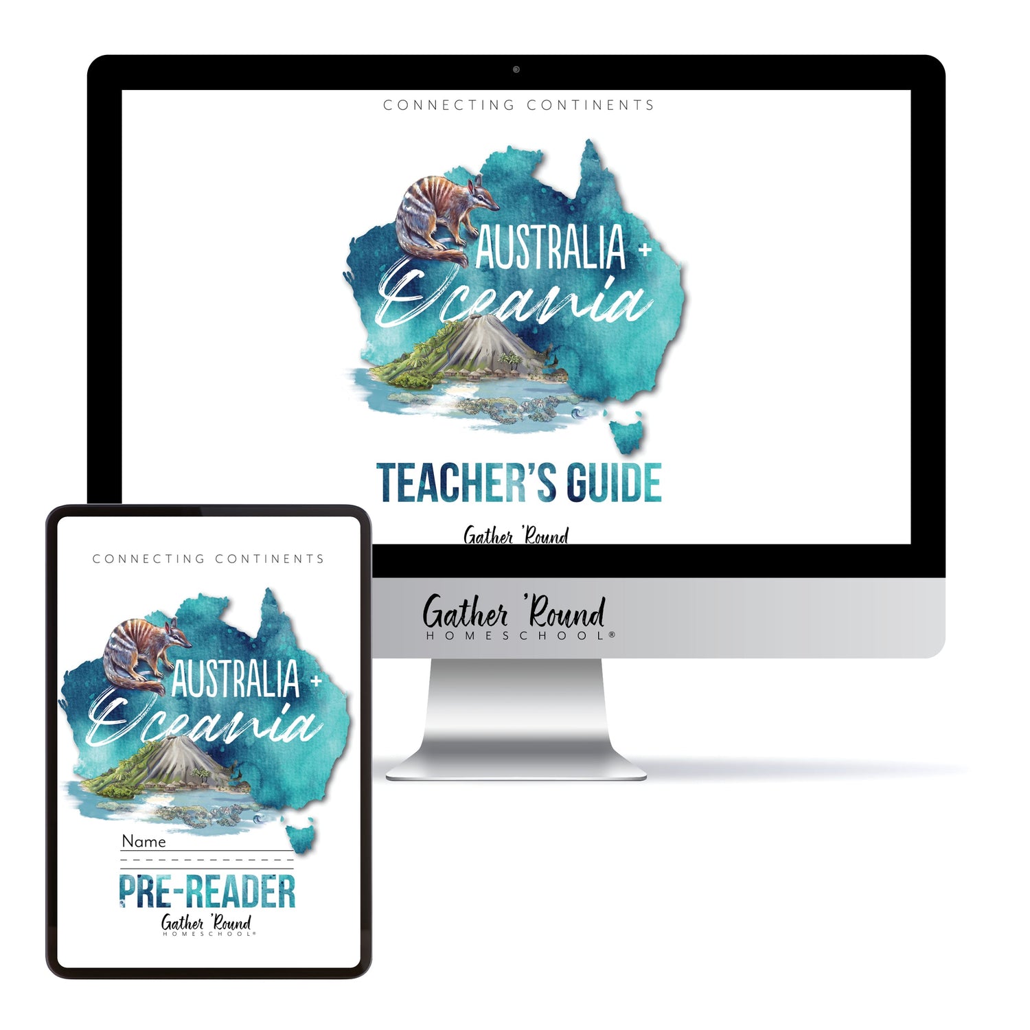 Australia + Oceania Homeschool Study Unit Digital Bundle Teacher's Guide and Pre-Reader