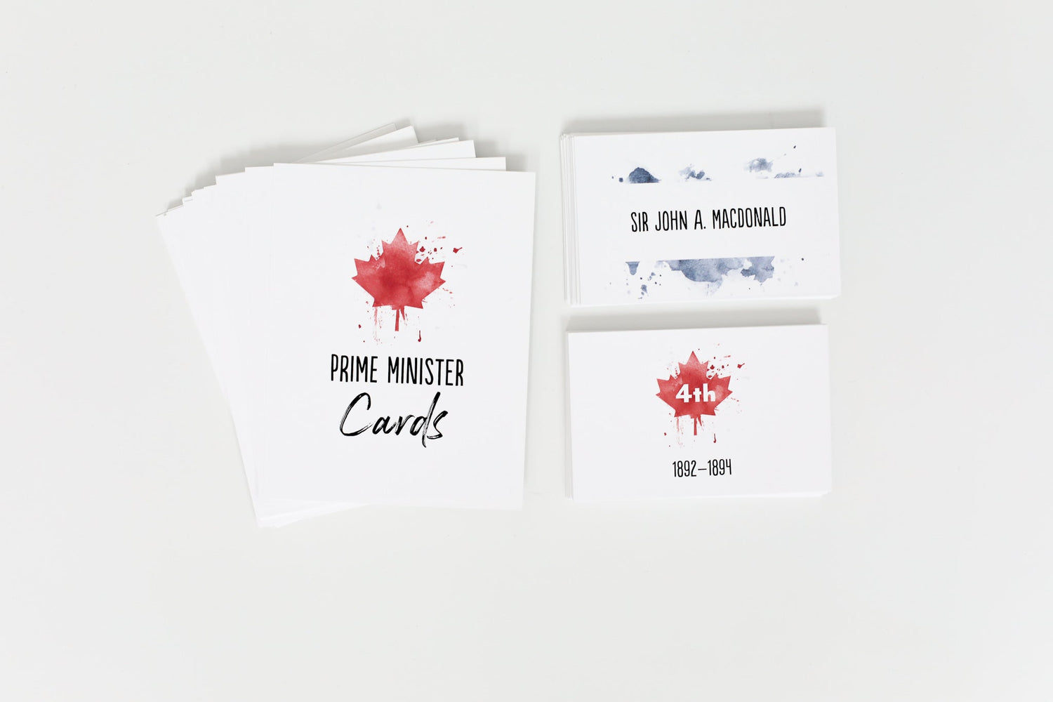 Canadian Government Homeschool Unit Study Digital Prime Minister Flash Cards Sir John A. MacDonald