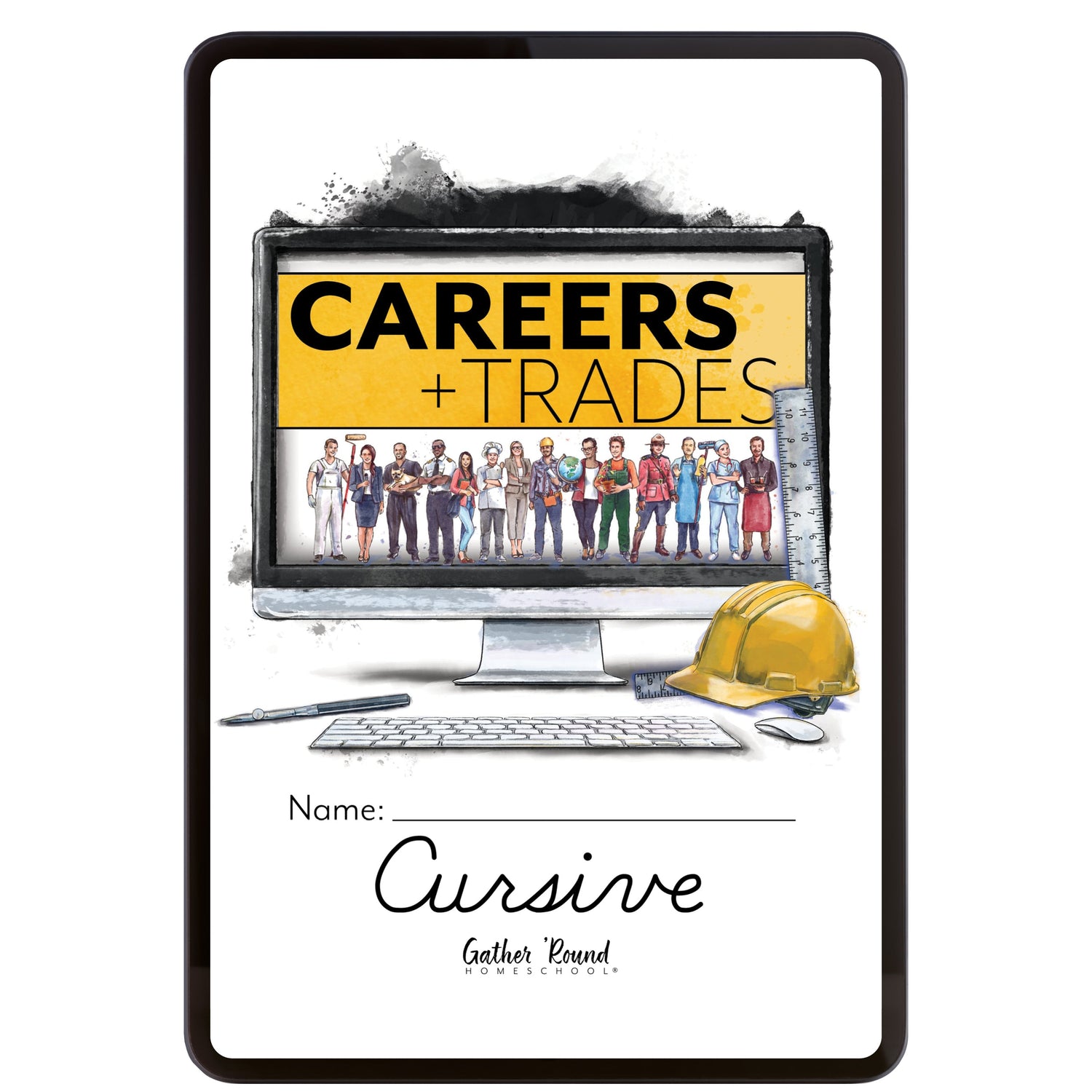Careers + Trades Homeschool Unit Study Digital Cursive Book