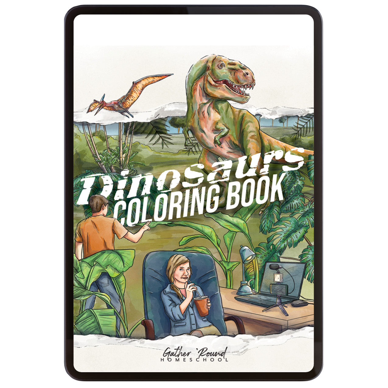 Dinosaurs Homeschool Unit Study Digital Companion Coloring Book