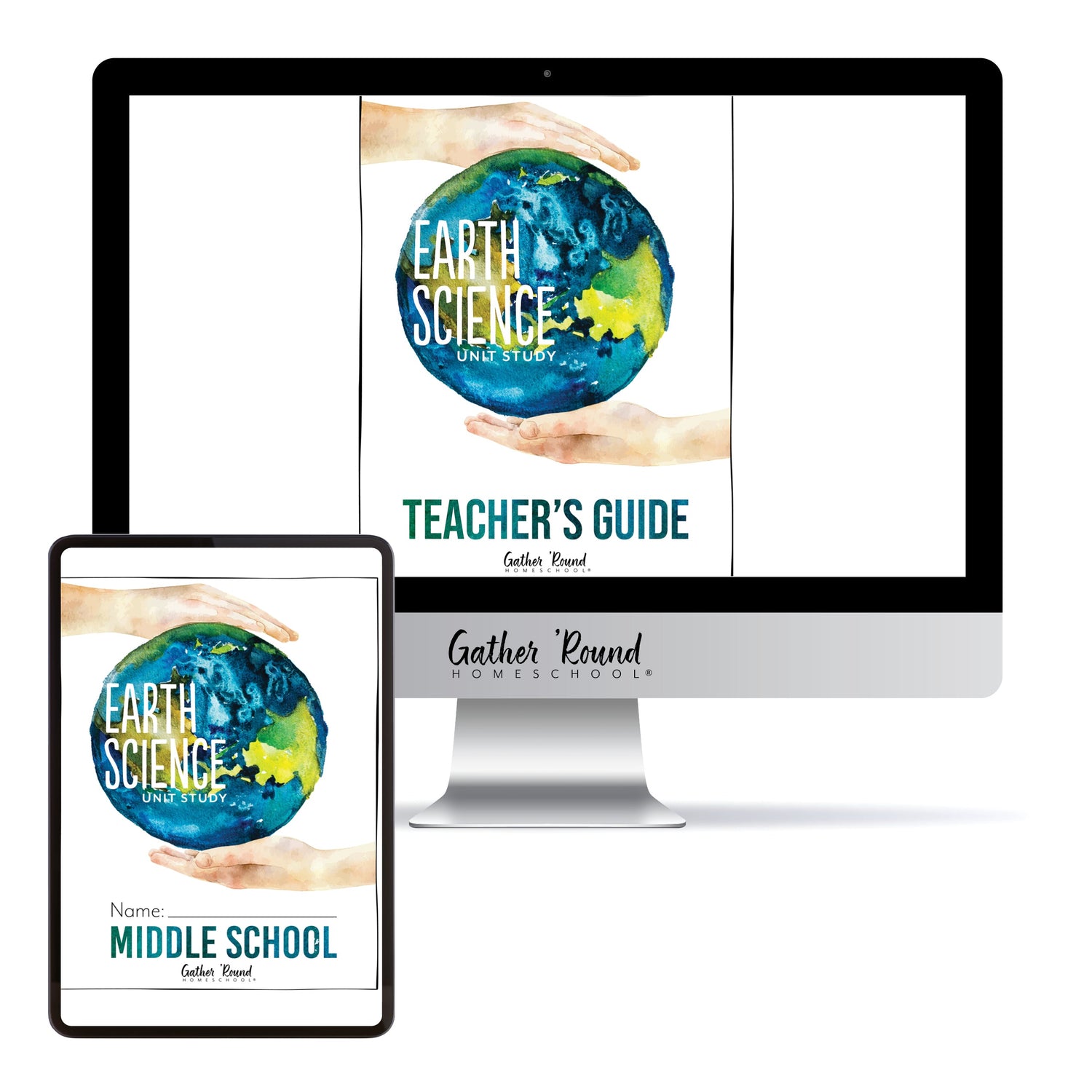 Earth Science Homeschool Unit Study Digital Bundle Teacher's Guide and Middle School Student Book