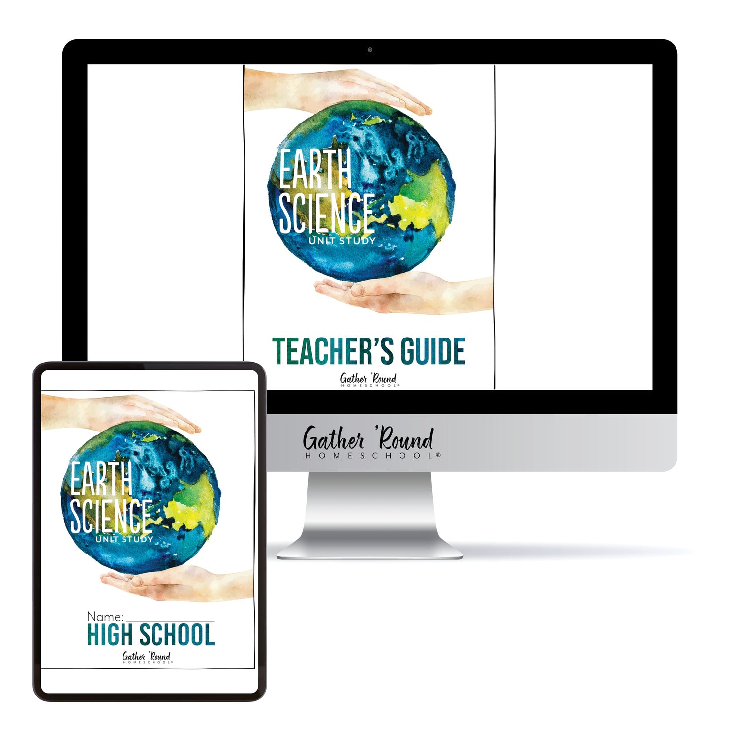 Earth Science Homeschool Unit Study Digital Bundle Teacher's Guide and High School Student Book