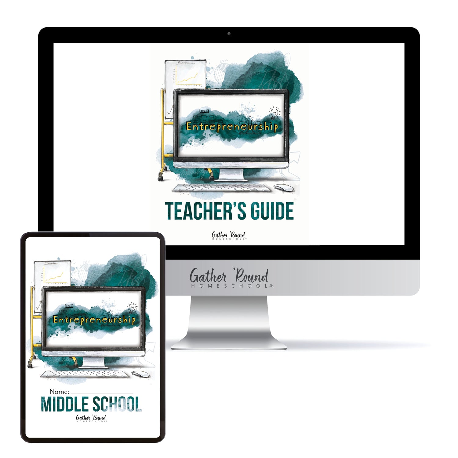 Entrepreneurship Homeschool Unit Study Digital Bundle with Teacher's Guide and Middle School Student Book