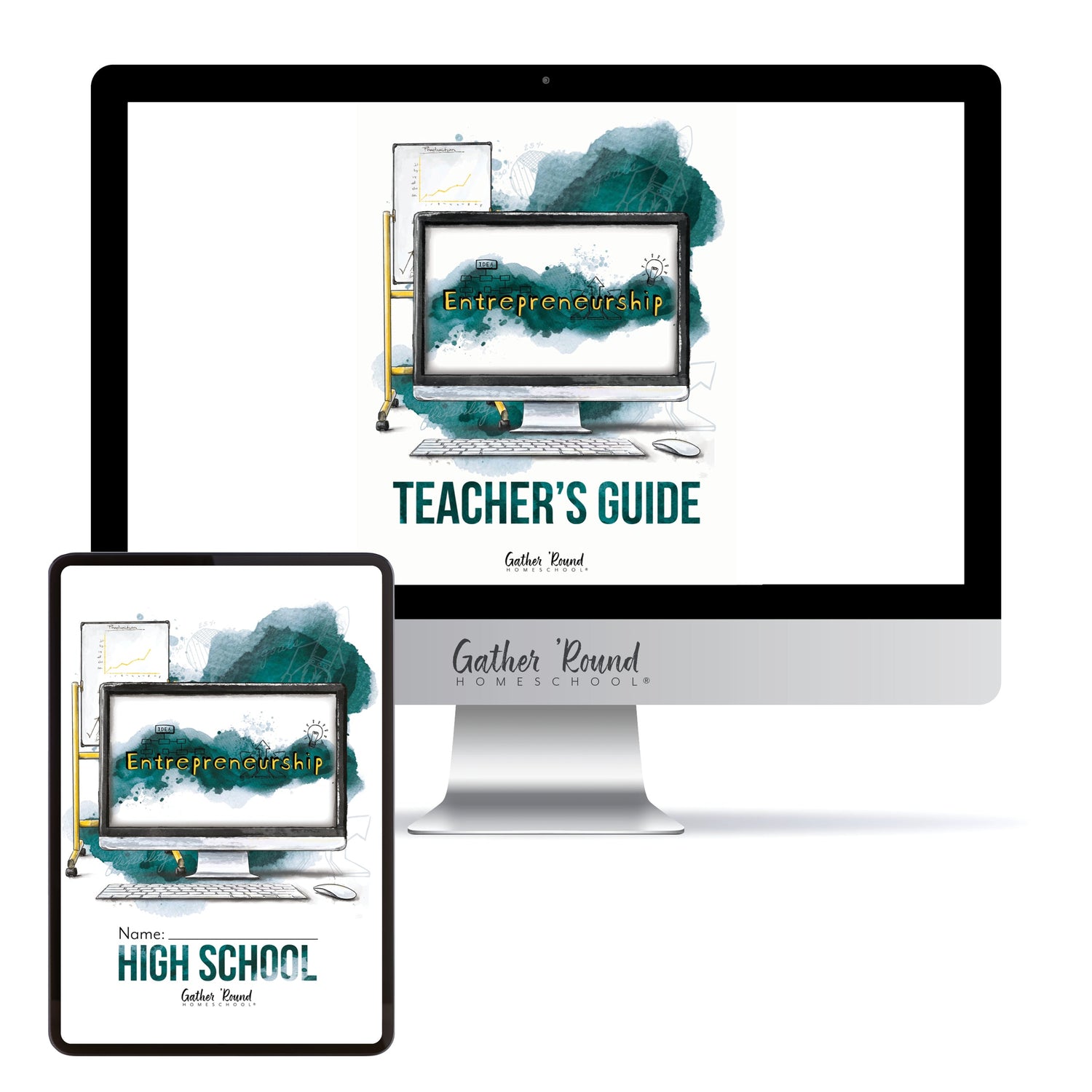 Entrepreneurship Homeschool Unit Study Digital Bundle with Teacher's Guide and High School Student Book