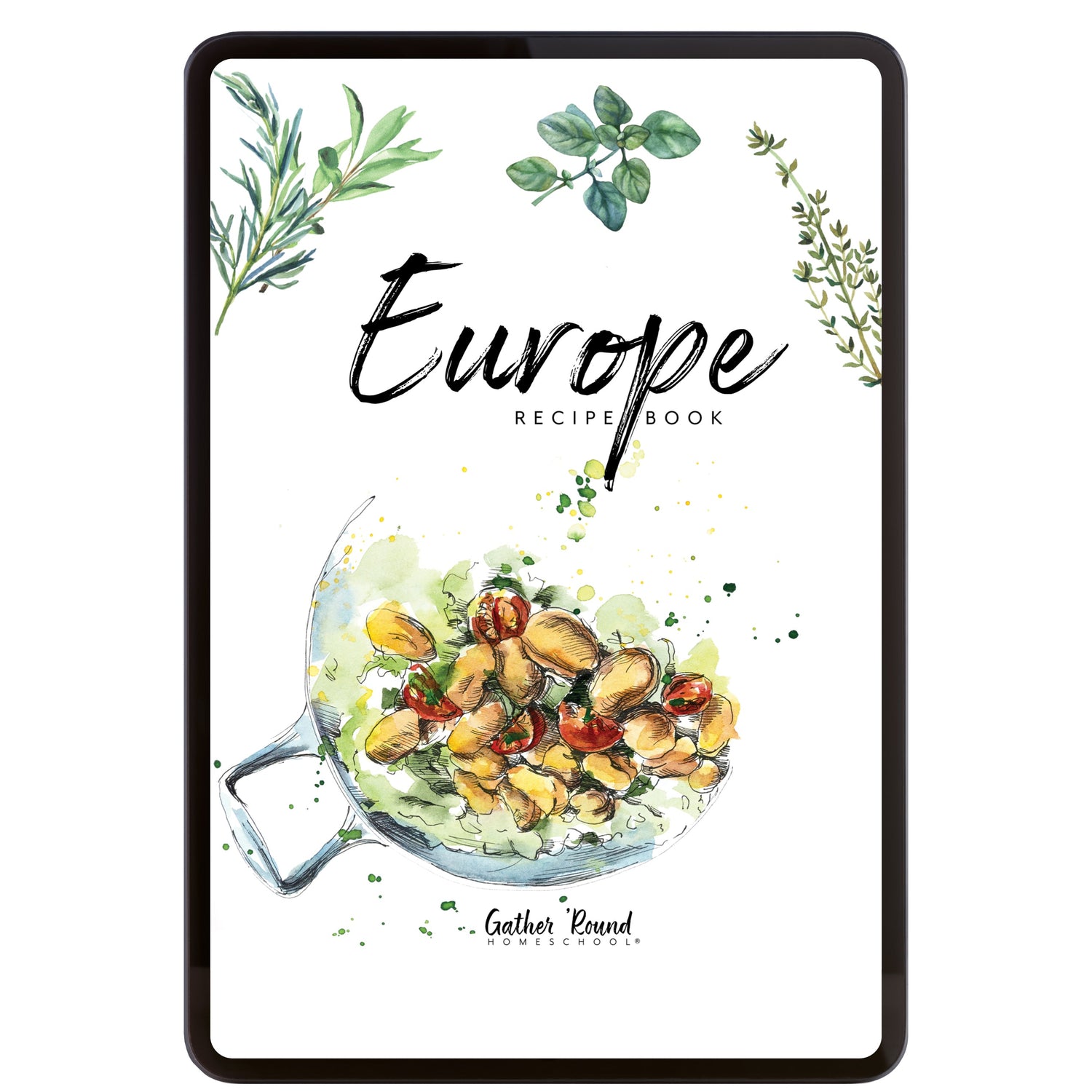 Europe homeschool unit study digital recipe book