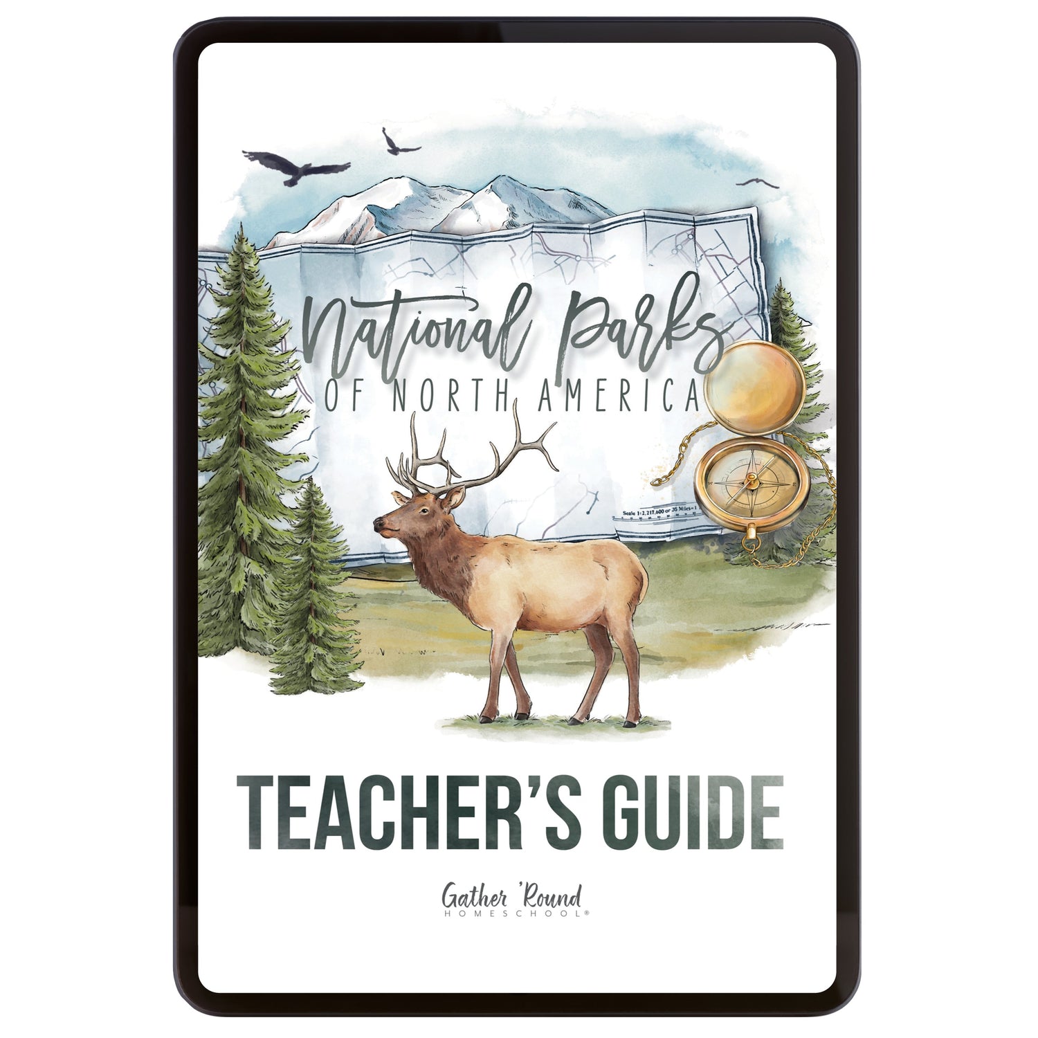 National Parks of North America homeschool unit study printed teacher guide
