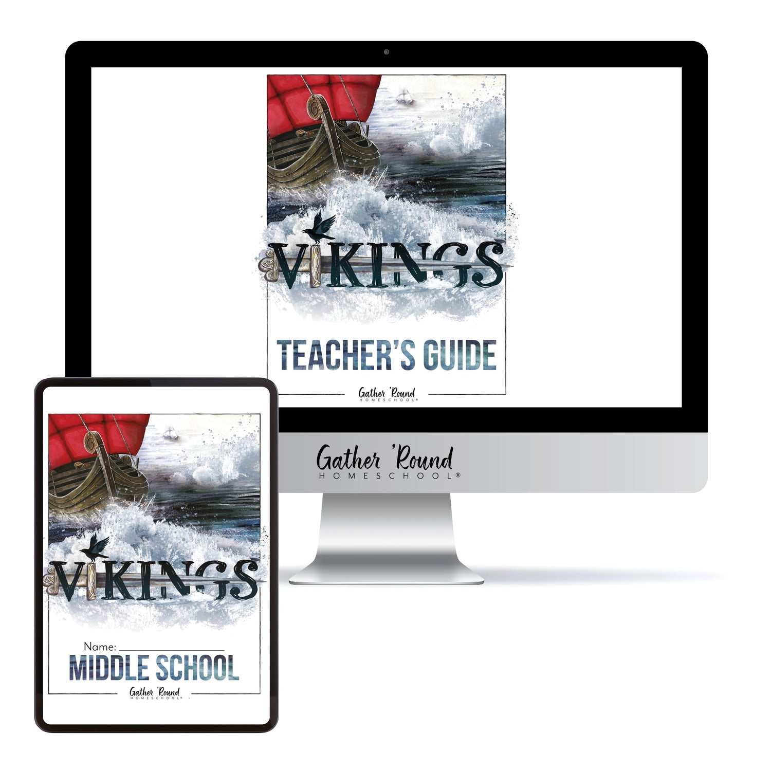 Vikings Homeschool Unit Study Digital Bundle Teacher's Guide and Middle School Student Book