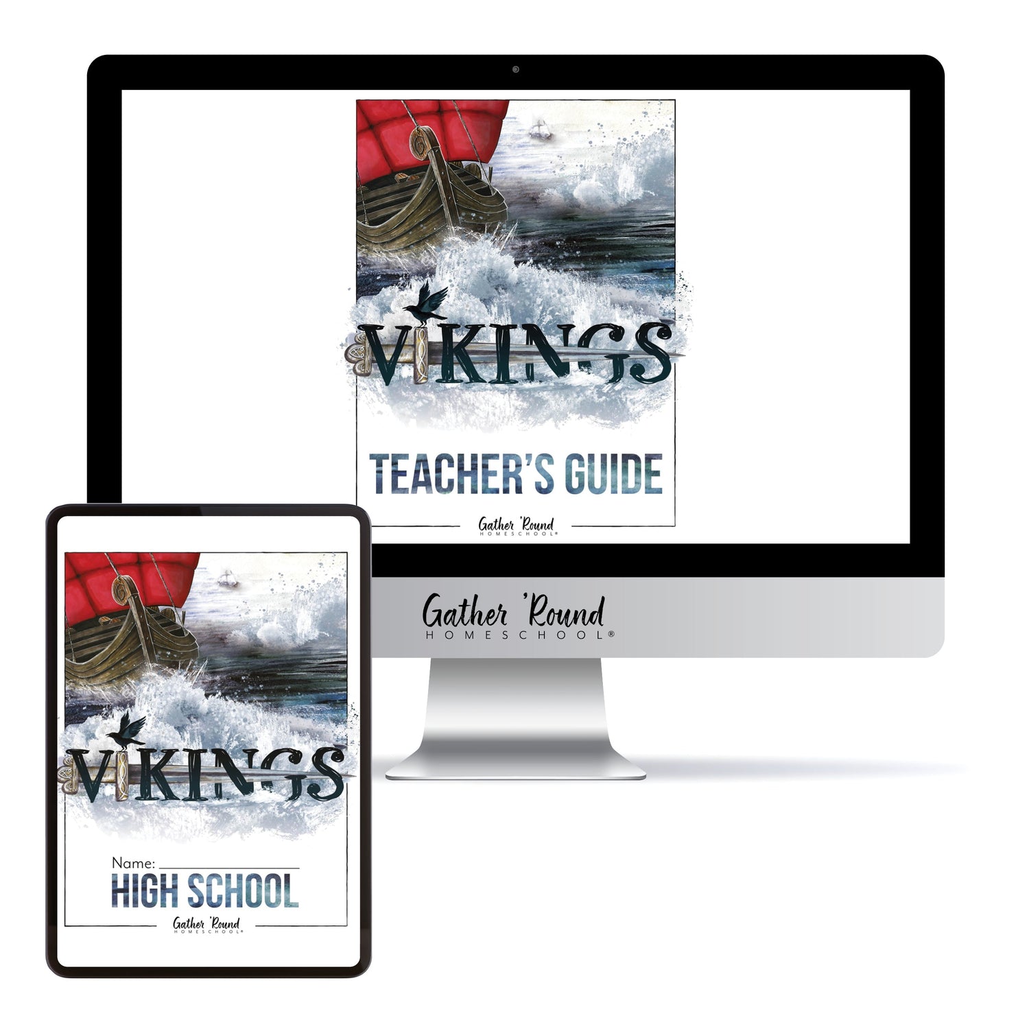 Vikings Homeschool Unit Study Digital Bundle Teacher's Guide and High School Student Book