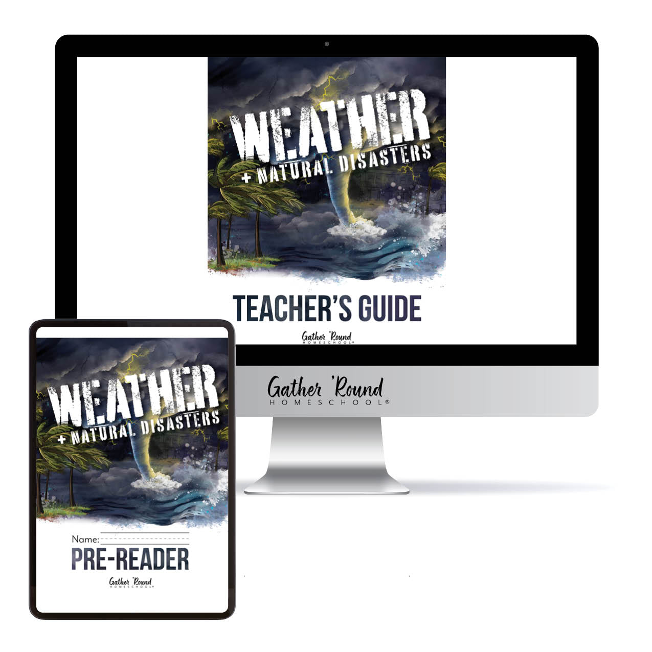 Weather + Natural Disasters Homeschool Unit Study Digital Bundle Teacher's Guide and Pre-Reader Student Book