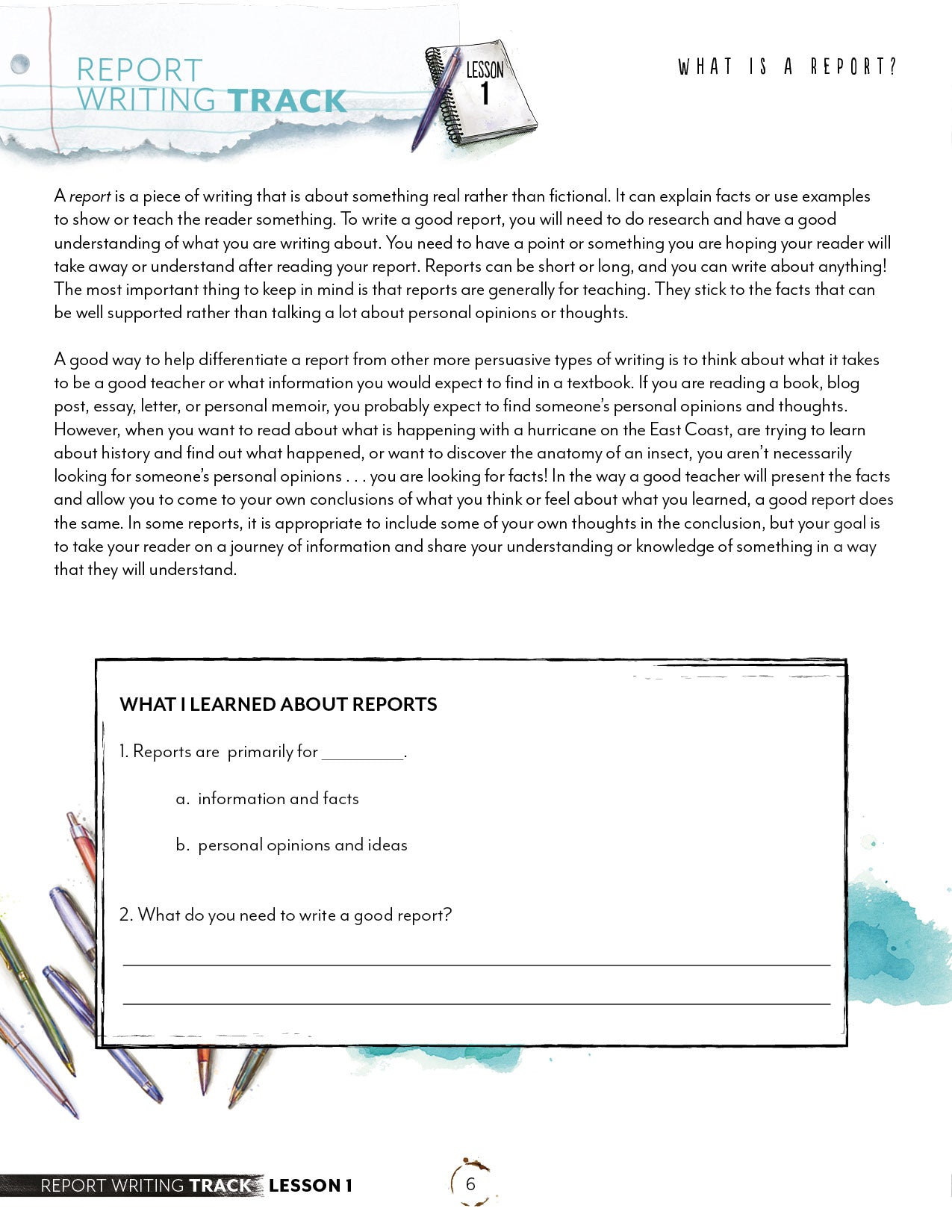 Report Digital Writing Track
