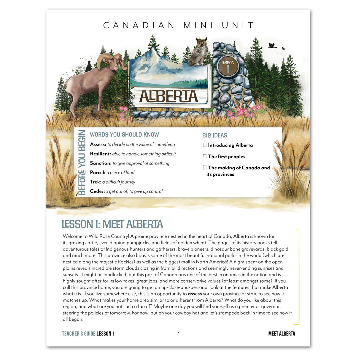 Alberta Unit (Digital Bundles) – Gather 'Round Homeschool