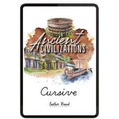 Ancient Civilizations homeschool unit study digital cursive student book 