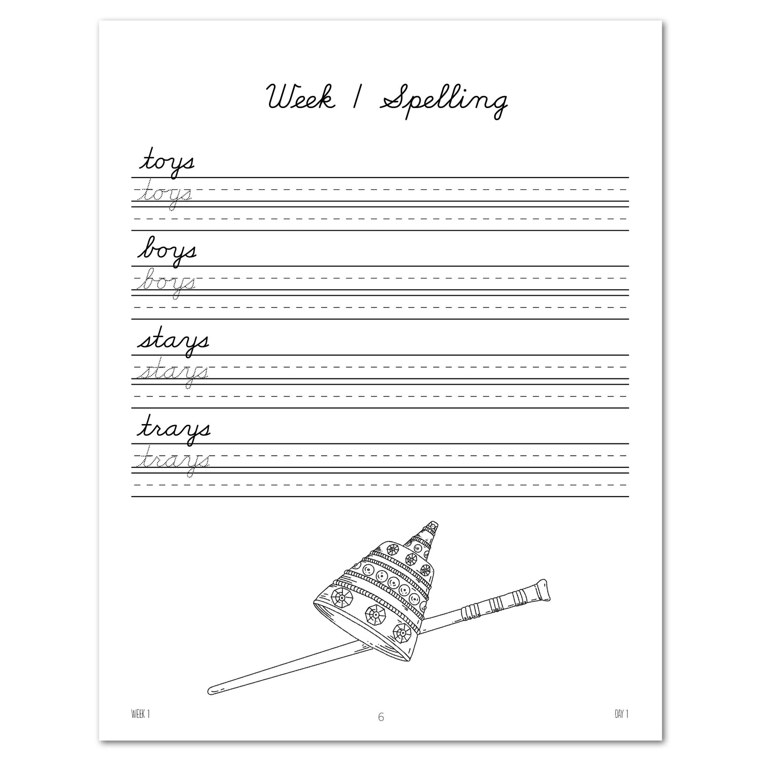 Ancient Civilizations homeschool unit study digital cursive student book week 1 spelling