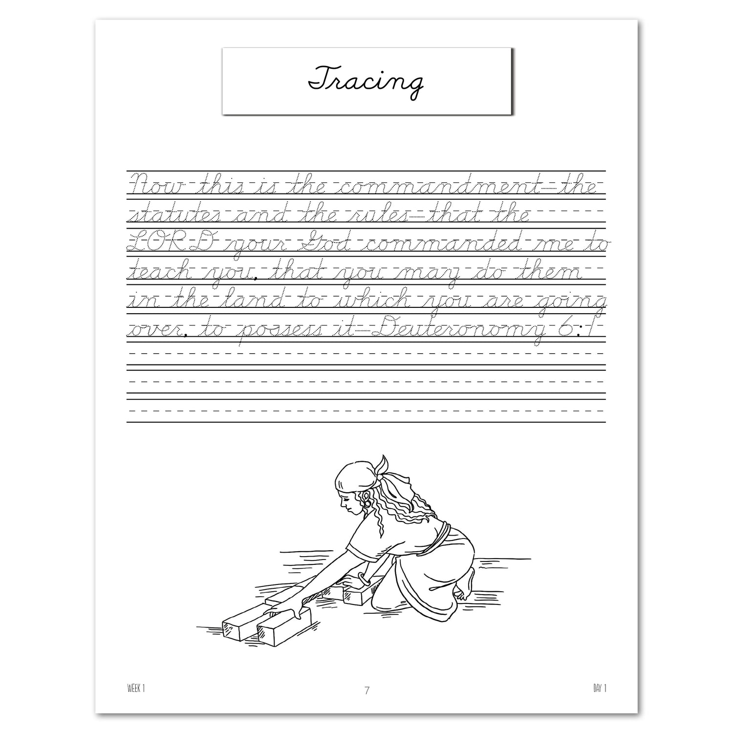 Ancient Civilizations homeschool unit study digital cursive student book week 1 tracing