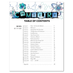 Chemistry Homeschool Unit Study Digital Observation Journal Level 1 Table of Contents