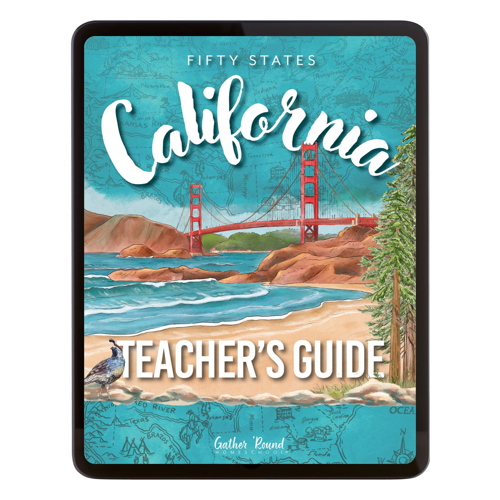 California Fifty States Homeschool Unit Study Digital Teacher's Guide Cover
