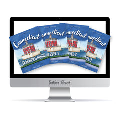 Connecticut Fifty States Homeschool Unit Study Digital Complete Bundle Teachers Guide Level 1 Level 2 Level 3