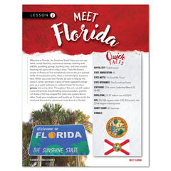 Florida Fifty States Homeschool Unit Study Digital Teacher's Guide Lesson 1 Part 1