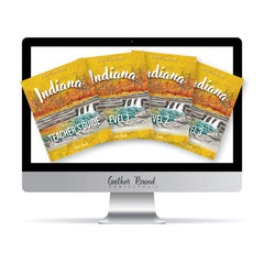 Indiana Fifty States Homeschool Unit Study Digital Complete Bundle Teacher's Guide, Level 1, Level 2, Level 3
