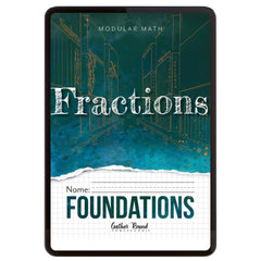 Digital book cover for Fractions Foundations