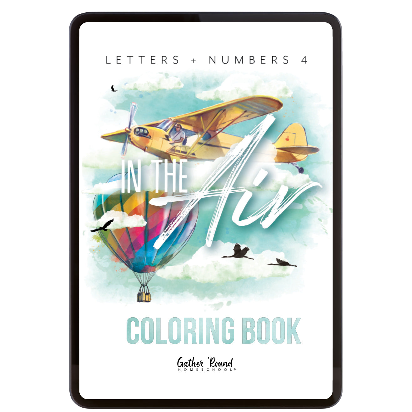 Letters + Numbers 4 In The Air Digital Coloring Book