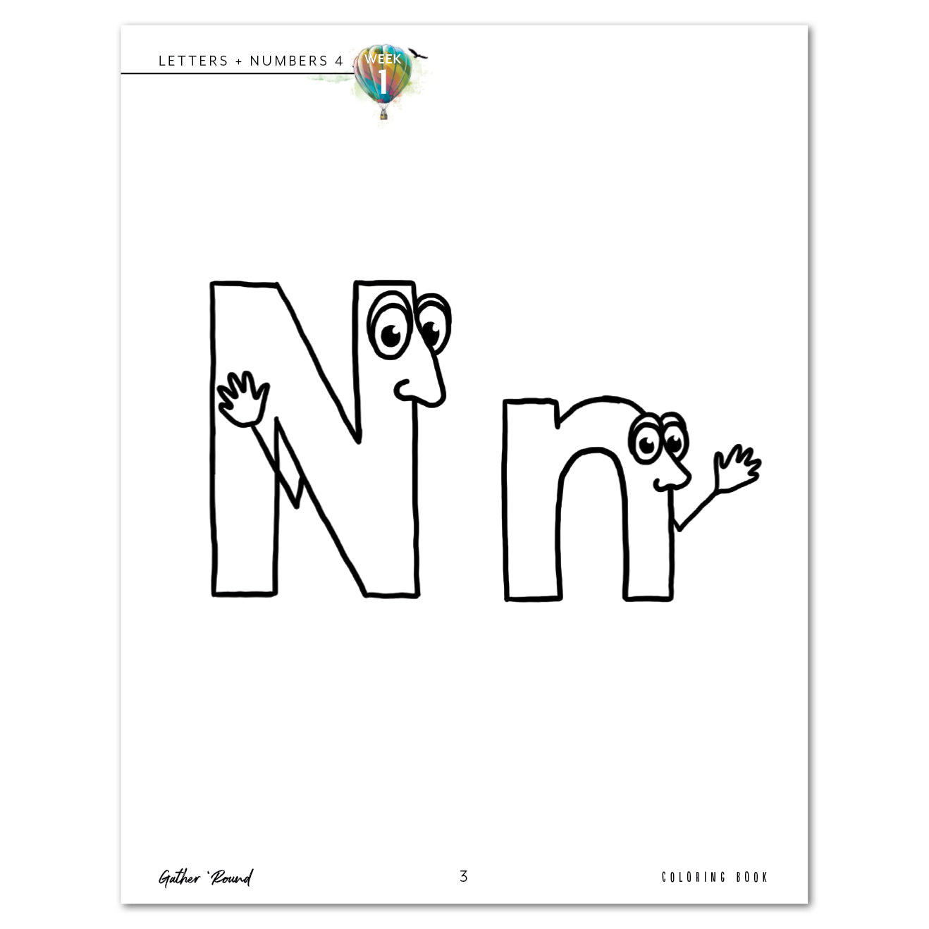Letters + Numbers 4: Coloring Book (Digital) – Gather 'Round Homeschool
