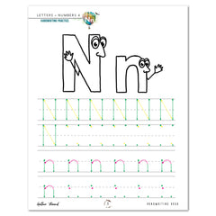 Letters + Numbers 4 In The Air Digital Handwriting Book Letter Nn Practice