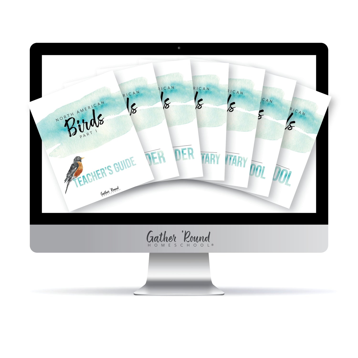 North America Birds part 1 homeschool unit study digital student workbook full family bundle  with Teacher's Guide 