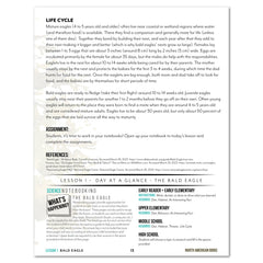 North America Birds part 1 homeschool unit study digital Teacher's Guide lesson one part two