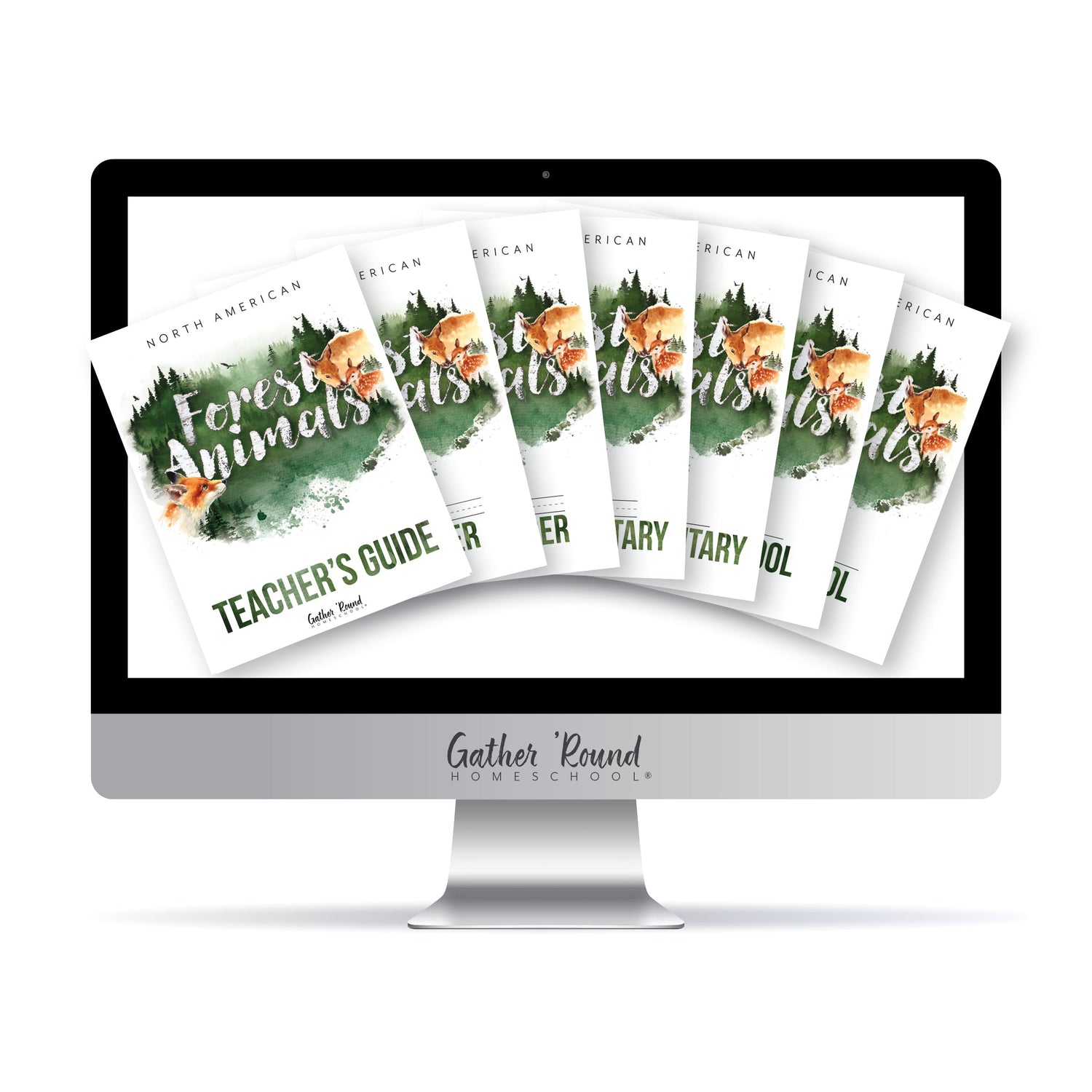 North American Forest Animals homeschool unit study digital student workbook  with all lesson bundle with  teacher's guide 