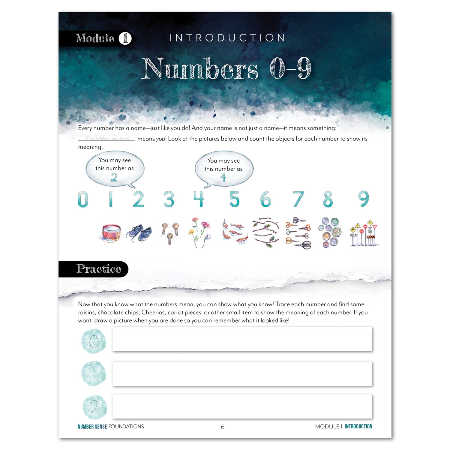 Number Sense Modular Math Foundations printed book module 1 introduction
