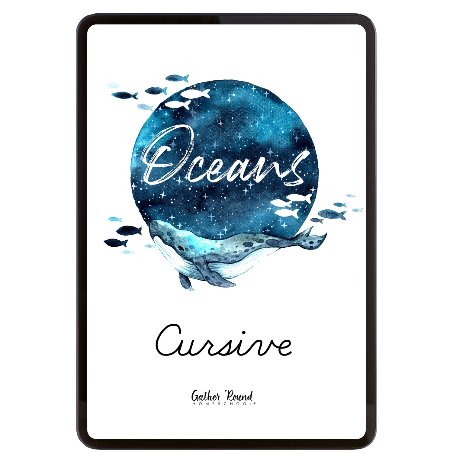 Oceans homeschool unit study digital student workbook cursive