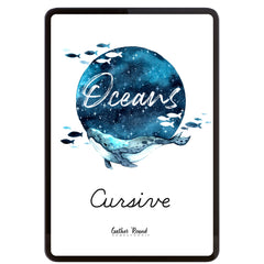 Oceans homeschool unit study digital student workbook cursive