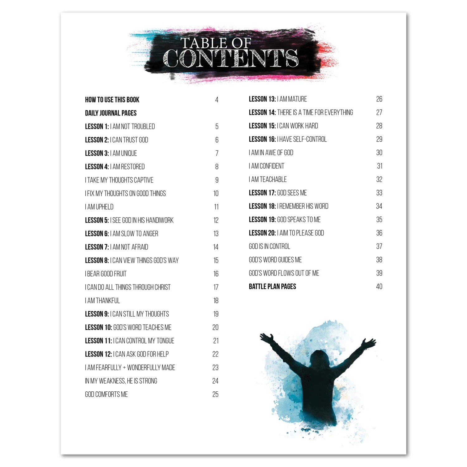 Psychology homeschool unit study digital daily journal table of contents