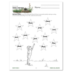 Ready to Read 1 Burrows and Holes Homeschool Unit Study Digital Phonics Skill Builders Week 2 Review