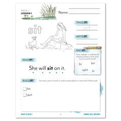 Ready to Read 2 At The Pond Homeschool Unit Study Digital Phonics Skill Builders Week 1 Lesson 1