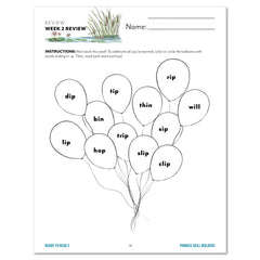 Ready to Read 2 At The Pond Homeschool Unit Study Digital Phonics Skill Builders Week 2 Review