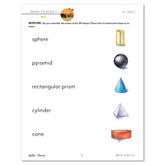 Ready to Read 4 On The Savannah Homeschool Unit Study Digital Math Study Lesson 1 3D Shapes